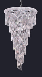 Spiral 22 Light Large Chandelier by Elegant - V1801R30