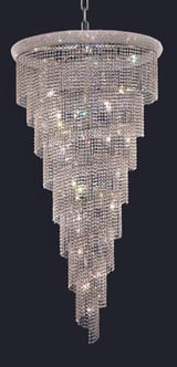 Spiral 26 Light Oversized Chandelier by Elegant - V1801R36