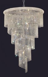 Spiral 29 Light Oversized Chandelier by Elegant - V1801R48