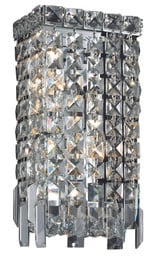 Maxime 2 Light Steel Wall Sconce 13 Inch Tall by Elegant - V2033W6