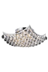 Corona 4 Light 14 Inch Wide Flush Mount by Elegant - V9800F14