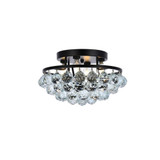 Corona 4 Light 14 Inch Wide Steel Flush Mount by Elegant - V9805F14