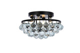 Corona 4 Light 14 Inch Wide Steel Flush Mount by Elegant - V9805F14