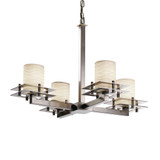 Limoges Metropolis 4 Light Medium Chandelier by Justice Design - POR-8100-10-WAVE