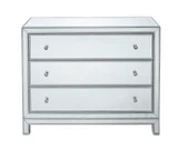 Reflexion 3 Drawers Mirrored Cabinet 32 Inch Tall by Elegant Decor - MF72019