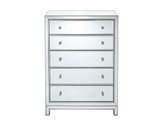 Reflexion 5 Drawer Cabinet 48 Inch Tall and 16 Inch Wide by Elegant Decor - MF72026