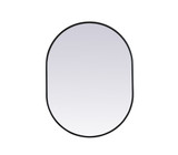 Asha Metal Frame Oval Mirror 36 Inch Tall and 27 Inch Wide by Elegant Decor - MR2A2736