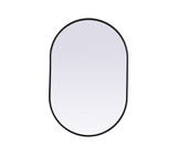 Asha Metal Frame Oval Mirror 36 Inch Tall and 24 Inch Wide by Elegant Decor - MR2A2436