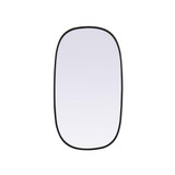 Brynn Metal Frame Oval Mirror 36 Inch Tall X 20 Inch Wide by Elegant Decor - MR2B2036