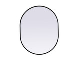 Asha Metal Frame Oval Mirror 30 Inch Tall and 24 Inch Wide by Elegant Decor - MR2A2430