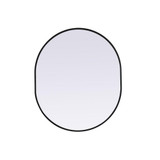 Asha Metal Frame Oval Mirror 36 Inch Tall and 30 Inch Wide by Elegant Decor - MR2A3036