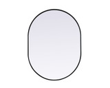 Asha Metal Frame Oval Mirror 40 Inch Tall and 30 Inch Wide by Elegant Decor - MR2A3040