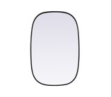 Brynn Metal Frame Oval Mirror 36 Inch Tall X 24 Inch Wide by Elegant Decor - MR2B2436