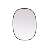 Brynn Metal Frame Oval Mirror 36 Inch Tall X 27 Inch Wide by Elegant Decor - MR2B2736