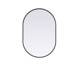 Asha Metal Frame Oval Mirror 40 Inch Tall and 27 Inch Wide by Elegant Decor - MR2A2740