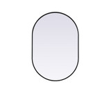 Asha Metal Frame Oval Mirror 40 Inch Tall and 27 Inch Wide by Elegant Decor - MR2A2740