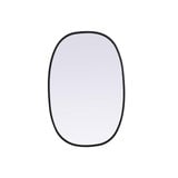 Brynn Metal Frame Oval Mirror 30 Inch Tall X 20 Inch Wide by Elegant Decor - MR2B2030