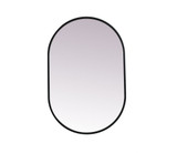 Asha Metal Frame Oval Mirror 30 Inch Tall and 20 Inch Wide by Elegant Decor - MR2A2030