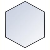 Decker Hexagon Mirror 32 Inch Tall and 38 Inch Wide by Elegant Decor - MR4538
