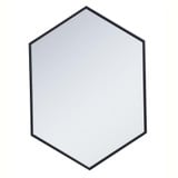 Decker Hexagon Mirror 34 Inch Tall and 24 Inch Wide by Elegant Decor - MR4424