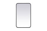 Evermore Soft Corner Rectangular Mirror 30X18 Inch Wide by Elegant Decor - MR801830