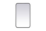 Evermore Soft Corner Rectangular Mirror 30X18 Inch Wide by Elegant Decor - MR801830
