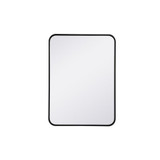 Evermore Soft Corner Rectangular Mirror 30X22 Inch Wide by Elegant Decor - MR802230