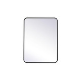 Evermore Soft Corner Rectangular Mirror 32X24 Inch Wide by Elegant Decor - MR802432
