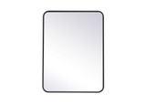 Evermore Soft Corner Rectangular Mirror 32X24 Inch Wide by Elegant Decor - MR802432
