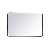 Evermore Soft Corner Rectangular Mirror 42X28 Inch Wide by Elegant Decor - MR802842
