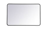 Evermore Soft Corner Rectangular Mirror 42X28 Inch Wide by Elegant Decor - MR802842
