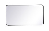 Evermore Soft Corner Rectangular Mirror 40X22 Inch Wide by Elegant Decor - MR802240