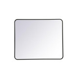 Evermore Soft Corner Rectangular Mirror 36X30 Inch Wide by Elegant Decor - MR803036