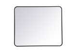 Evermore Soft Corner Rectangular Mirror 36X30 Inch Wide by Elegant Decor - MR803036