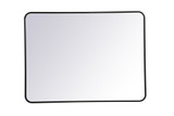 Evermore Soft Corner Rectangular Mirror 40X30 Inch Wide by Elegant Decor - MR803040