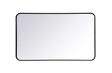 Evermore Soft Corner Rectangular Mirror 40X24 Inch Wide by Elegant Decor - MR802440