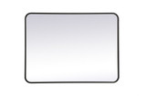 Evermore Soft Corner Rectangular Mirror 36X27 Inch Wide by Elegant Decor - MR802736