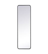 Evermore Soft Corner Rectangular Mirror 60X18 Inch Wide by Elegant Decor - MR801860