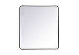 Evermore Soft Corner Rectangular Mirror 40X36 Inch Wide by Elegant Decor - MR803640