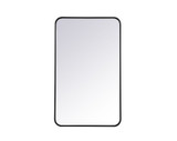 Evermore Soft Corner Rectangular Mirror 36X22 Inch Wide by Elegant Decor - MR802236