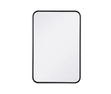Evermore Soft Corner Rectangular Mirror 30X20 Inch Wide by Elegant Decor - MR802030