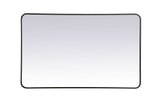 Evermore Soft Corner Rectangular Mirror 48X30 Inch Wide by Elegant Decor - MR803048