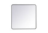 Evermore Soft Corner Rectangular Mirror 36X36 Inch Wide by Elegant Decor - MR803636