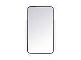 Evermore Soft Corner Rectangular Mirror 36X20 Inch Wide by Elegant Decor - MR802036
