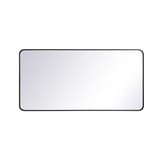 Evermore Soft Corner Rectangular Mirror 60X30 Inch Wide by Elegant Decor - MR803060