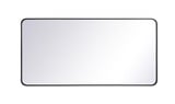 Evermore Soft Corner Rectangular Mirror 60X30 Inch Wide by Elegant Decor - MR803060