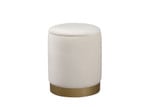 Ozman Round Ottoman 17.32 Inch Tall and 14 Inch Wide by Elegant Decor - OT1015