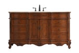 Danville 60 Inch 8 Drawer Single Bathroom Vanity Sink Set by Elegant Decor - VF10160