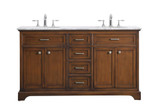 Americana 60 Inch 4 Drawer Double Bathroom Vanity Sink Set by Elegant Decor - VF15060D