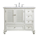 Rhodes 42 Inch 2 Drawer Single Bathroom Vanity Sink Set by Elegant Decor - VF30542